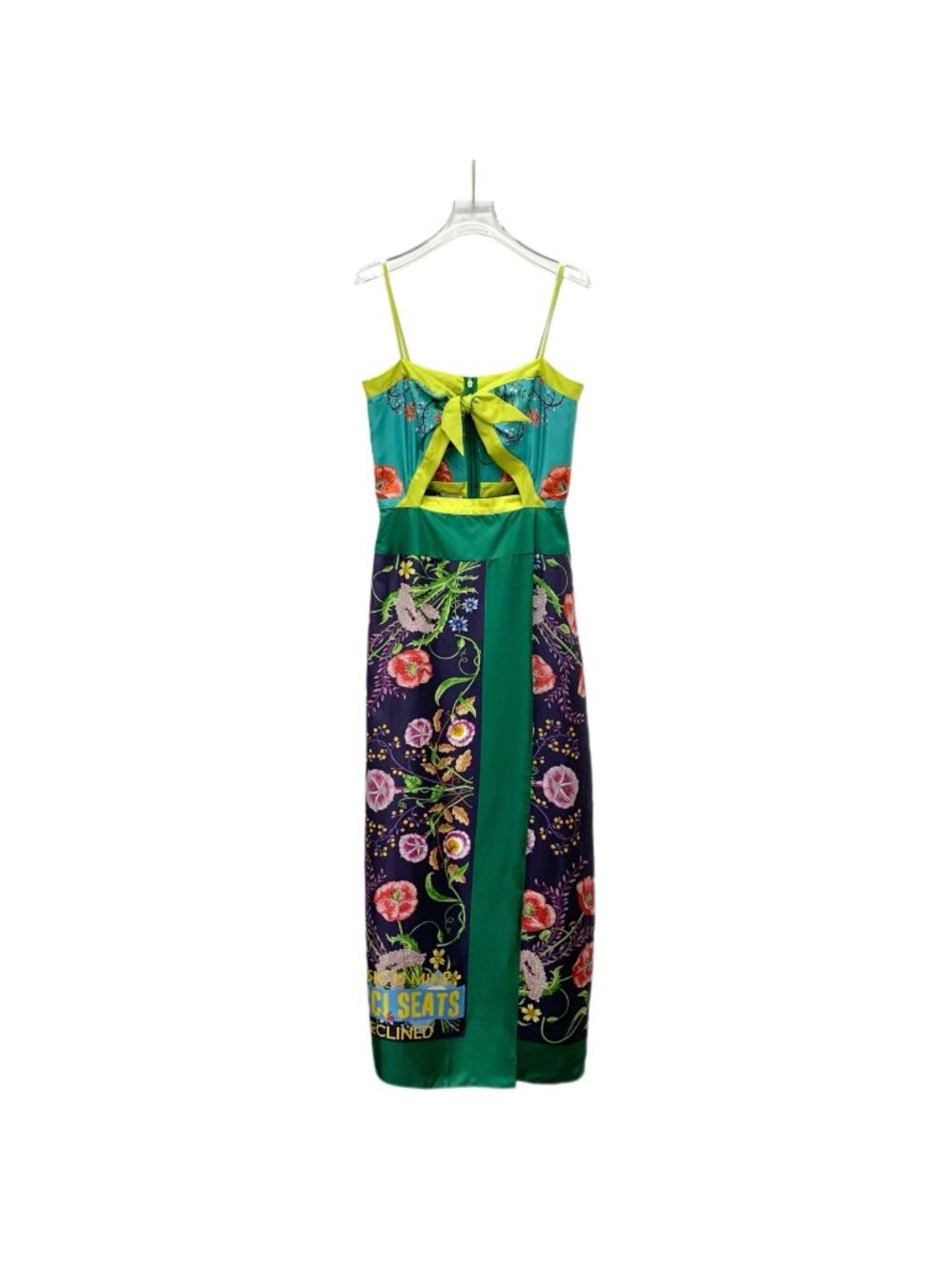 Gucci Multicolor Floral Print Silk Camisole Dress